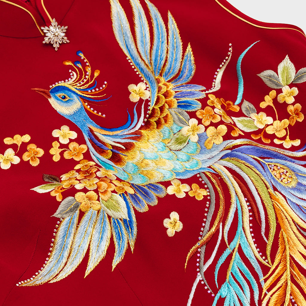 Crimson Golden Plumes